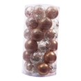 thumbnail image 2 of 30 adornos navideños con forma de bola, adornos decorativos, colgantes, adornos para árboles de Navidad irrompibles para celebraciones y restaurantes Marrón, 2 of 9