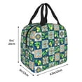 thumbnail image 2 of Yiaed Lemon and Leaves Print Insulated Lunch Bag Reusable Cute Tote Lunch Box, Leakproof Cooler Lunch Bags for Work Office Travel School Picnic, 2 of 5