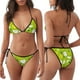 thumbnail image 3 of Balery Green Apple Pijama Estampado Bikini de Dos Piezas para Mujer - Conjunto de Bikini Ajustable Sexy y Cómodo para Playa, 3 of 6