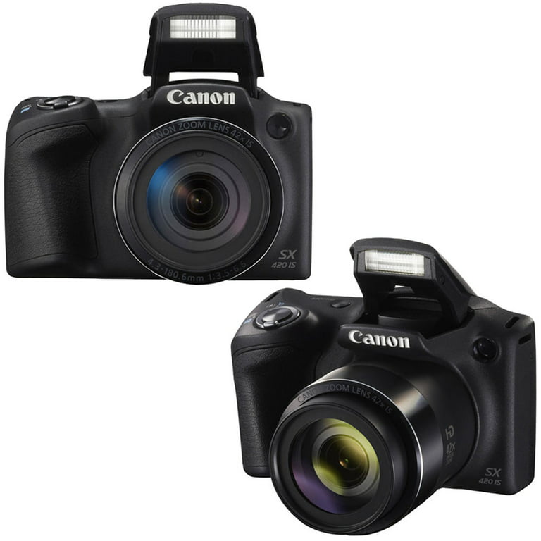 Canon PowerShot SX420 IS 20.0MP HD 720p Black Digital Camera 32GB