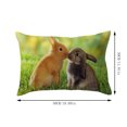 thumbnail image 3 of Teissuly Spring Pillow Cover Colorful Welcome Every Bunny Easter Rabbit Rectangular Cushion Cover Farmhouse Spring Seasonal Decor Pillowcases for Sofa Couch Patio (30 x 50cm) Teissuly WER202401276390, 3 of 3