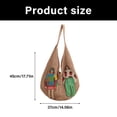 thumbnail image 5 of Women Woven Armpit Bag Knitting Beach Bag Fashionable Shoulder Bag Large Capacity Underarm Bag Stylish Commuting Bag, 5 of 21