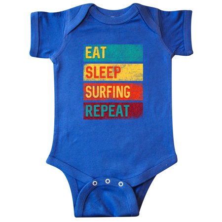 

Inktastic Surfer Gift Eat Sleep Surfing Repeat Gift Baby Boy or Baby Girl Bodysuit