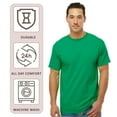 thumbnail image 6 of M&O Men's Gold Soft Touch Short Sleeve T-Shirt Cotton Jersey Tees (Charcoal, XL), 6 of 7