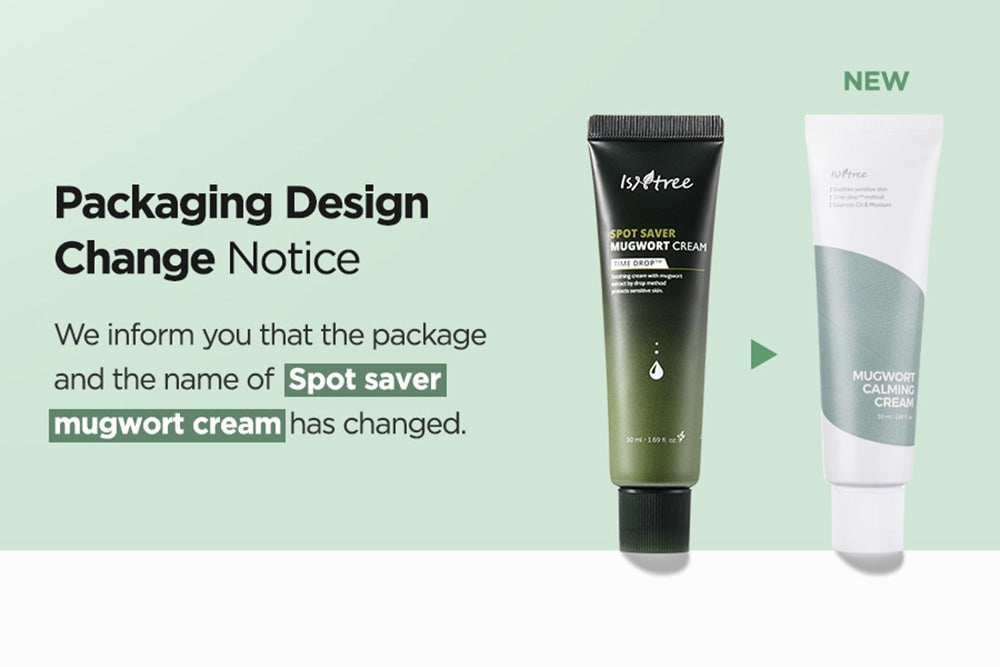 Isntree Mugwort Calming Face Cream Moisturizer, 50ml / 1.69 fl. oz.