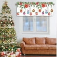 thumbnail image 2 of Christmas Curtain Valance for Windows Pine Tree Ball Xmas Tree Winter Holiday Window Treatments 1 Panel Short Curtains for Kitchen Windows Bathroom Bedroom,54 x 18 Inch, 2 of 6
