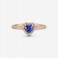 thumbnail image 5 of PANDORA Sparkling Blue Elevated Heart Ring, 5 of 6