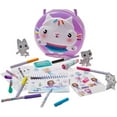 thumbnail image 2 of Gabbys Dollhouse Girls Art Supplies Gel Pens Markers Stickers With Hard Travel Carry Case, 2 of 8