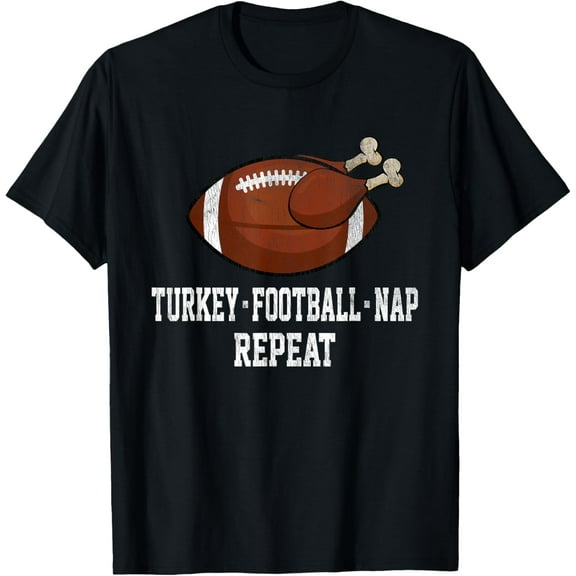 Football Turkey Nap Thanksgiving For Men T-Shirt
