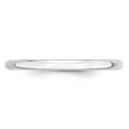 thumbnail image 3 of Solid 10k White Gold 2mm Half Round Wedding Band Size 4.5, 3 of 4