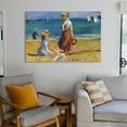 thumbnail image 6 of Pierre Auguste Renoir Print Painting Figures on The Beach Artworks Picture Print Poster Wall Art Painting Canvas Gift Decor Home Posters Decorative 20x30inch(50x75cm), 6 of 6