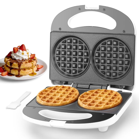Waffle Maker SugarWhisk Doble Mini de 4" Antiadherente