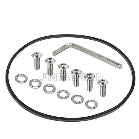 Clutch Cover Bolts Kit 304 Stainless Steel with O-Ring Gasket for Harley-Davidson Sportster 883 1200 Iron 883 | Replaces OEM 25463-94A