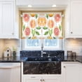 thumbnail image 5 of Yayeee Kitchen Curtains Tier Pair Light Filtering 27"x24" Rod Pocket Short Cafe Window Panel, Candy Orange, 5 of 7