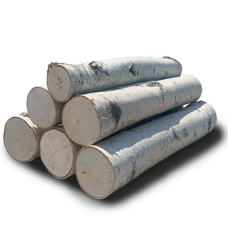White Birch Log Set for Fireplace - Walmart.com