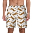 thumbnail image 2 of Picia Leopard Print pattern Mens Swim Trunks with Compression Liner Stretch Beach Shorts Quick Dry with Zipper Pockets No-Chafing Board Shorts-XX-Large, 2 of 9