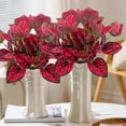 thumbnail image 5 of AYktou 2 Pcs Artificial Plants Leaves Greenery Plants, 13.8 Inch Sprawling Plants Leaves Gradient Color Texture Faux Plants Bouquet Fillers for Vase Floral Arrangement Table Centerpiece Home Decor, 5 of 6