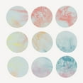 thumbnail image 2 of J:L Design 12x12 White Modern Wood Framed Museum Art Print Titled - Pastel Dipped Circles II, 2 of 4