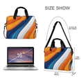 thumbnail image 3 of FORMRS 16" Laptop Bag Carrying Sleeve Case with Handle Travel Shoulder Briefcase, Orange Abstract Wavy, 3 of 8