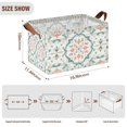 thumbnail image 7 of Yayeee Foldable Storage Basket for Shelves Waterproof Cloth Bins with Handles, Green Geometric Pattern, 7 of 7