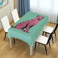 thumbnail image 4 of Yayeee Tablecloths 54" x 54" Rectangle Wrinkle Resistant Party Table Cover, Pink Cheetah, 4 of 8
