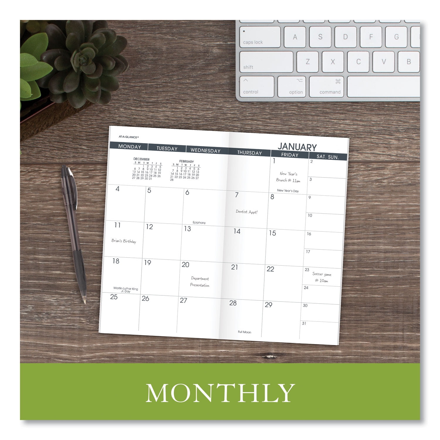 Executive Details about   2021 Monthly Planner Refill for 70-064 by AT-A-GLANCE 3-1/2" x 6"