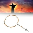 thumbnail image 4 of Cuentas De Oración De Madera, Cuentas De Rosario Hechas A Mano, aleación De Zinc De Madera Ligera Portátil Para Fiestas, 4 of 7