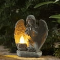 thumbnail image 2 of Luces solares de ángel como regalo de simpatía, decoración de cementerio, estatua conmemorativa, luces de resina de ángel para patio, césped, jardín, 7,6 x 5,5 x 9 pulgadas (largo x ancho x alto), 2 of 4