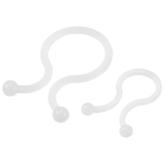 Nylon Reusable Twist Tie Cable Clips White 10mm x 30pcs, 18mm x 20pcs, Total 50pcs