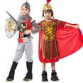 thumbnail image 4 of Disfraces de caballero Guerrero romano para niños, disfraz de gladiador de Guerrero romano griego para niños, regalos para niños, ropa de actuación para Halloween, 4 of 5