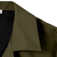 thumbnail image 6 of Iyufng Mid Length Notch Lapel Trench Coat for Men Single Breasted Button Lightweight Water Resistant Business Casual Overcoat Daily Walking, 6 of 7