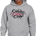 thumbnail image 2 of Candy Cane Crew Hoodie Sweatshirt Unisex Medium Grey, 2 of 5
