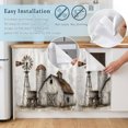 thumbnail image 5 of Farmhouse Barn Cabinet Curtains for Kitchen 28"W x 51"L, Vintage Country Rust Windmill Fence Field Under Sink Skirt Magic Tape Short Curtain Decorative Privacy Panel for Pantry Cabinet Opening, 5 of 9