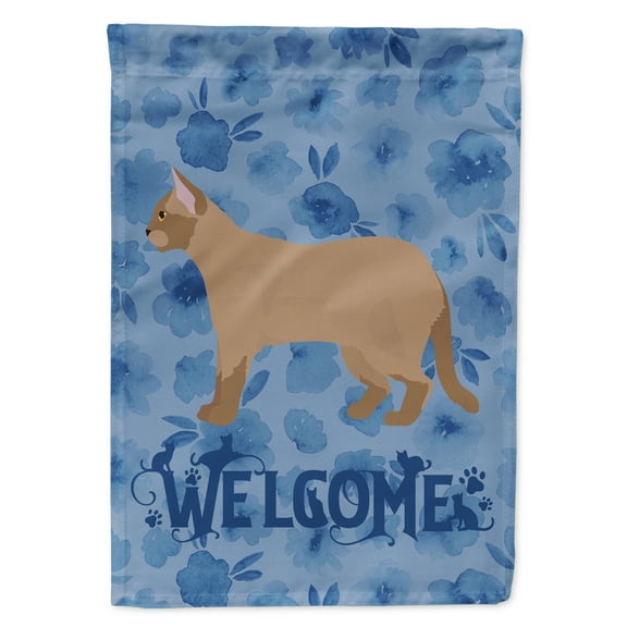 Carolines Treasures CK4882CHF European Burmese 2 Cat Welcome Flag Canvas House Size Large multicolor