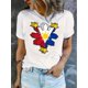 thumbnail image 1 of Camisetas con gráficos clásico para mujeres y adolescentes y niñas, playera de verano con estampado estéticoWomen's Patriotic Flag Print T-Shirt - Casual Crew Neck, Short Sleeve, Stretchy Polyester, 1 of 6