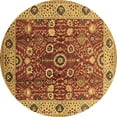 thumbnail image 1 of Ahgly Company Indoor Round Oriental Brown Industrial Area Rugs, 5' Round, 1 of 4