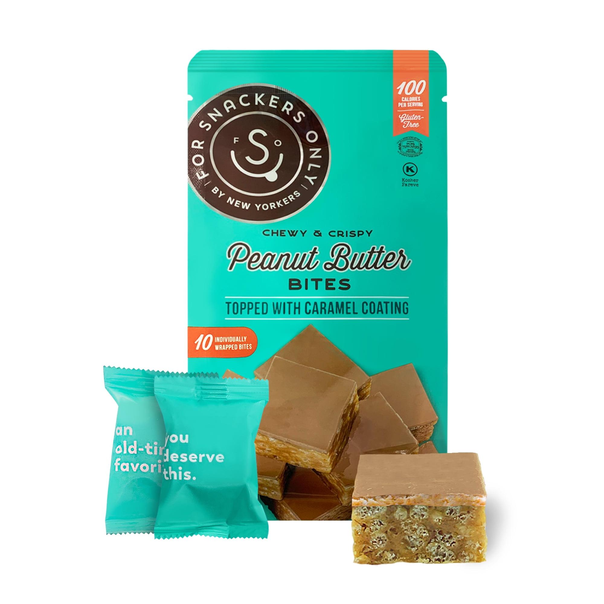For Snackers Only Caramel Coated Peanut Butter Bites - 100 Calorie ...