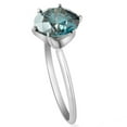 thumbnail image 2 of Pompeii 3 1/2Ct Blue Diamond Solitaire Engagement Ring Lab Grown in 14k White Gold, 2 of 4