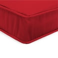 thumbnail image 4 of Jordan Manufacturing Sunbrella 21.5" x 22.5" Canvas Jockey Red Solid Rectangular Outdoor Deep Seat Chair Cushion Set with Ties and Welt, 4 of 12