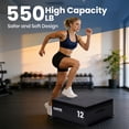 thumbnail image 2 of Stackable Plyo Box 12 Inch, Adjustable Plyometric Jump Box, Soft Foam Step Up Boxes for Home Gym Workouts, Soft Plyo Box for Professional Strength, HIIT, Step-Ups, and  Training, 2 of 9