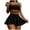 Black, variant on Buigttklop Swimsuits for Women 2024 Women'S Solid Color Swimsuit Backless Split Swimsuit