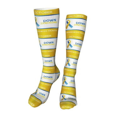 Down Syndrome Awareness Month Athletic Sock Novelty Crew Sock Gifts for Men Women 20 inch