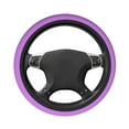 thumbnail image 3 of Elastic Steering Wheel Cover, purple lilac checkered Stretch Thickening Car Steering Wheel Cover Women Men, Steering Wheel Protector Universal 15 in, 3 of 7