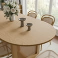 thumbnail image 5 of Dovelina 67" Oval Dining Table Mid-Century Modern Wood Kitchen Table for 6 People, Natural Wood, 5 of 9