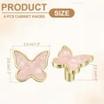 thumbnail image 2 of 8 Pcs Butterfly Shaped Cabinet Knobs, Bathroom Dresser Knobs Kitchen Drawer Pulls for Wadrobe Cupboard Door Hardware Pink, 2 of 6