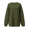 thumbnail image 4 of Aboser Chandails en Molleton à Col Rond pour Femmes, Pull-Over Décontracté Surdimensionné, Blouse Ample à Manches Longues, Tenues Automne 2024, 4 of 4