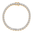 thumbnail image 3 of Women's Finecraft 1/4 cttw Diamond Tennis Bracelet in 14kt Gold-Plated Sterling Silver, 7", 3 of 4