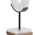 thumbnail image 5 of 6" x 11" White Marble Circle Geometric Sculpture with Marble Base, by CosmoLiving by Cosmopolitan, 5 of 10