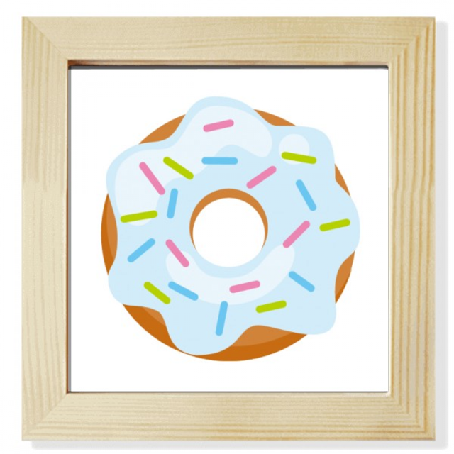 Postre dulce Azul dona alimentos Pantalla de escritorio de pared de fotograma cuadrado