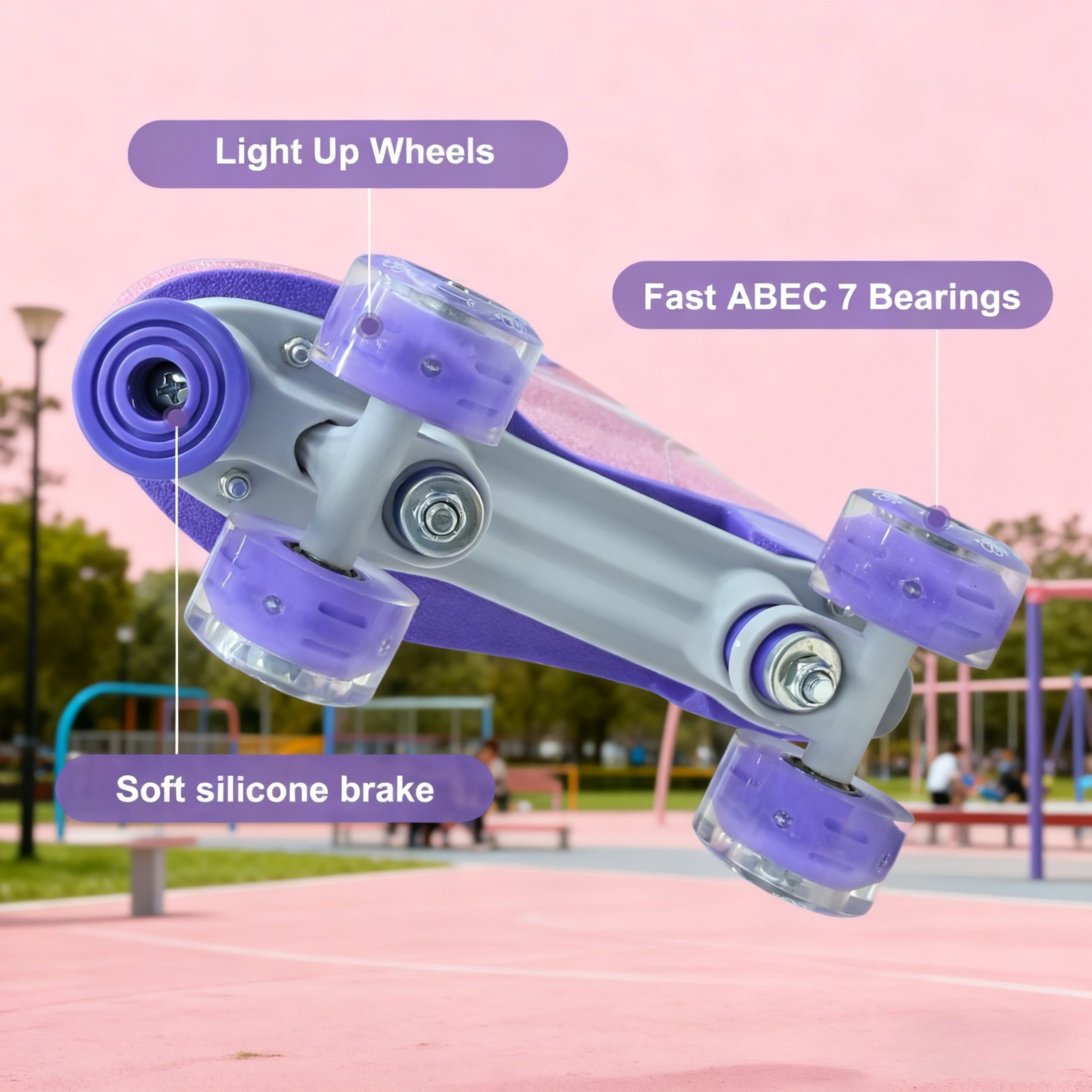 JZY High-Top Quad Roller Skates for Women & Teens,Light-Up Wheels & PU Leather Design for Indoor & Outdoor Use